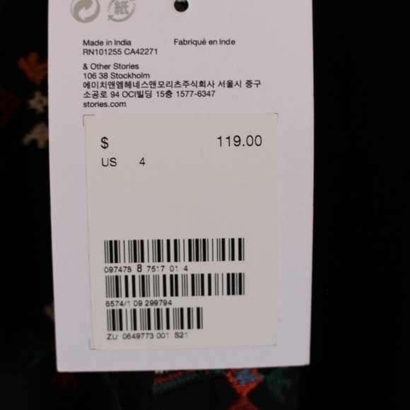 & Other Stories Embroidered Peasant Maxi Dress - Picture 4 of 8